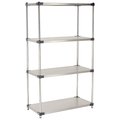 Nexel Stainless Steel Solid Shelving, 36W x 18D x 63H 18366SS